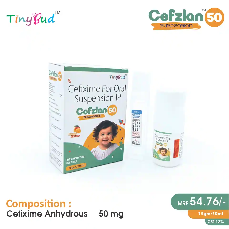 Cefixime 50mg/5ml Dry Syrup at Best Price in PCD Pharma Franchise for Antibiotics & Bacterial Infections.